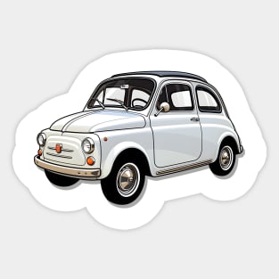 Classic Fiat 500: Timeless Symbol of Italian Style Sticker